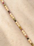Maya Necklace with tourmaline gemstones and pink pearls